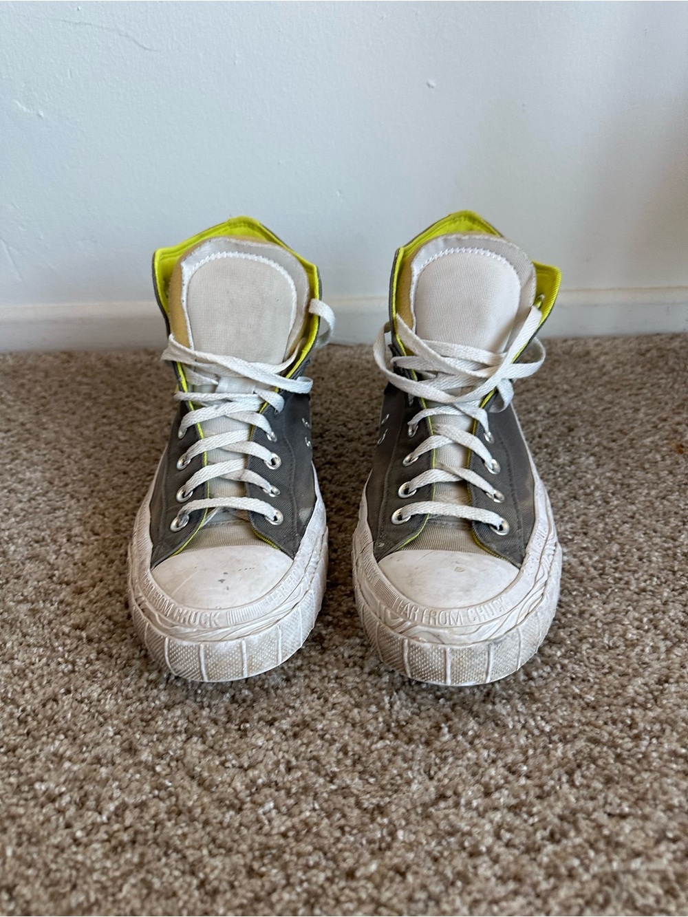 Converse Chuck Taylor All Star Edge Glow Sneakers Unisex Size 10 Grey A01429C